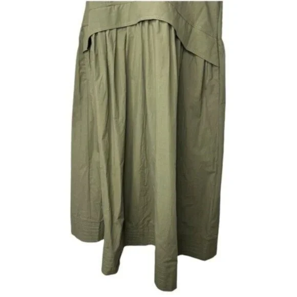 Tuckernuck Cameran Army Green Collared A-Line Midi Shirt Dress Size M NWT - Picture 7 of 12